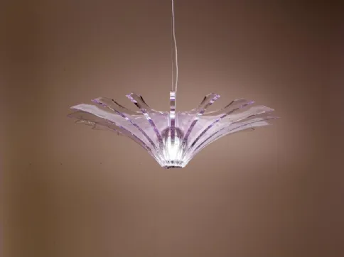 Dragonfly suspension lamp in Violet color glass by Stones