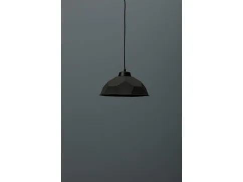 Egg pendant lamp in Nero recycled cardboard by Stones
