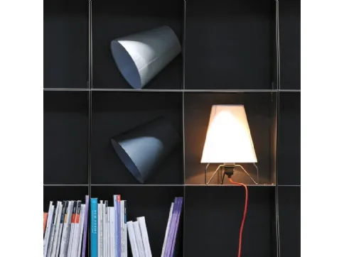 Fabric lamp with Jet metal structure by Adriani and Rossi