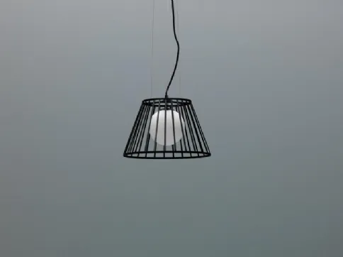 Cage pendant lamp in Black metal by Stones