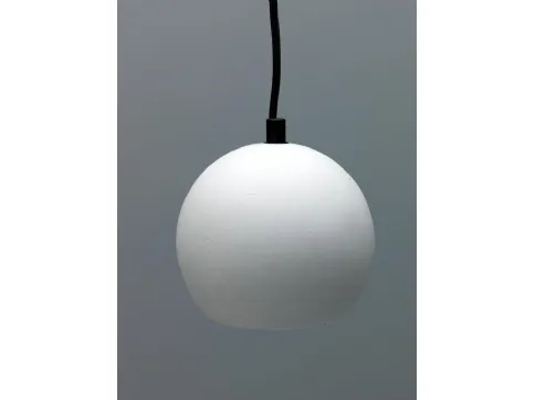 Tenis suspension lamp in White painted metal by Stones